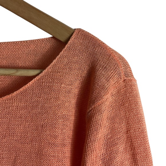 Eileen Fisher Large Linen Lightweight Pullover Sweater Minimalist  Coastal - Picture 5 of 7